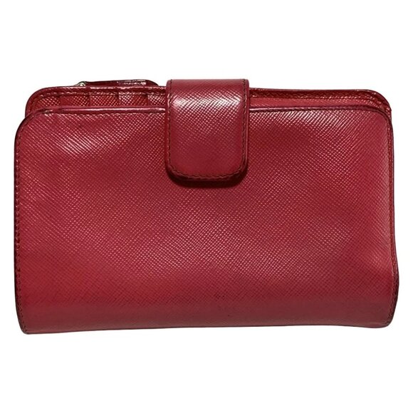 Auth PRADA - 1M1225 Pink Leather Bifold Wallet - Picture 5 of 7